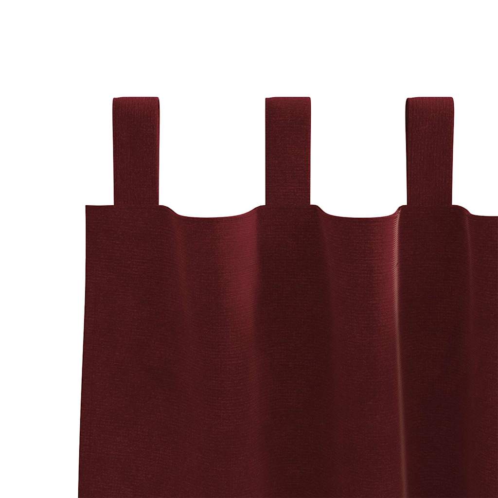 Verdunkelungsvorhänge 2 pcs Weinrot 140 x 260 cm Samt
