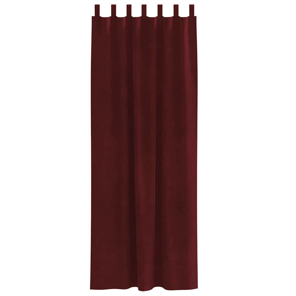 Verdunkelungsvorhänge 2 pcs Weinrot 140 x 260 cm Samt