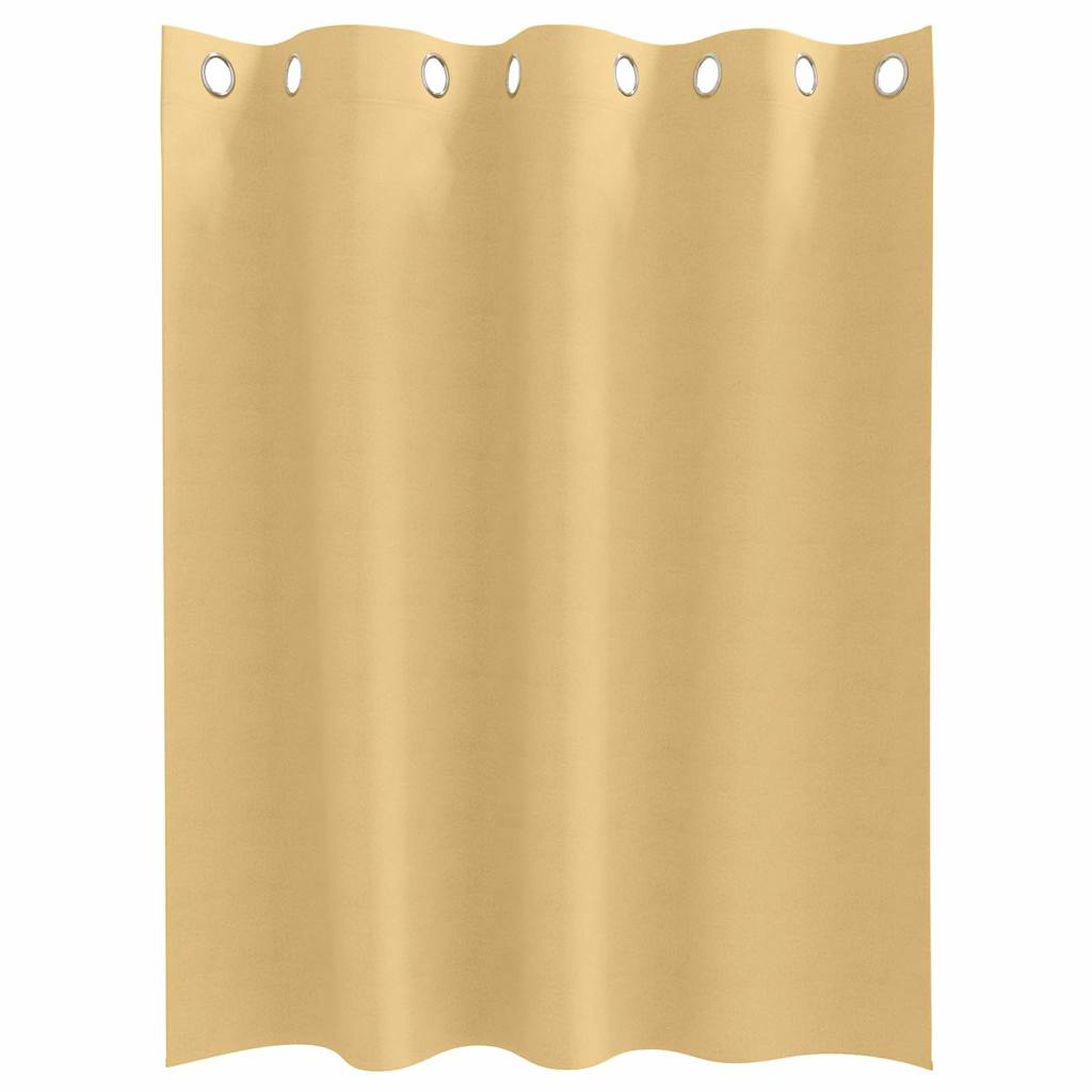 Blackout Curtains with Rings 2 pcs Beige 140 x 140 cm