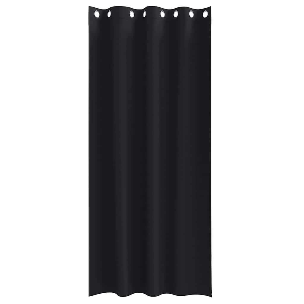 Rideaux occultants à œillets 2 pcs Noir 245 x 140 cm