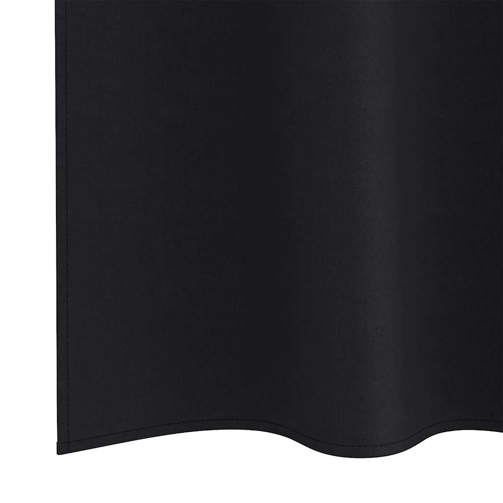 Rideaux occultants à œillets 2 pcs Noir 260 x 140 cm