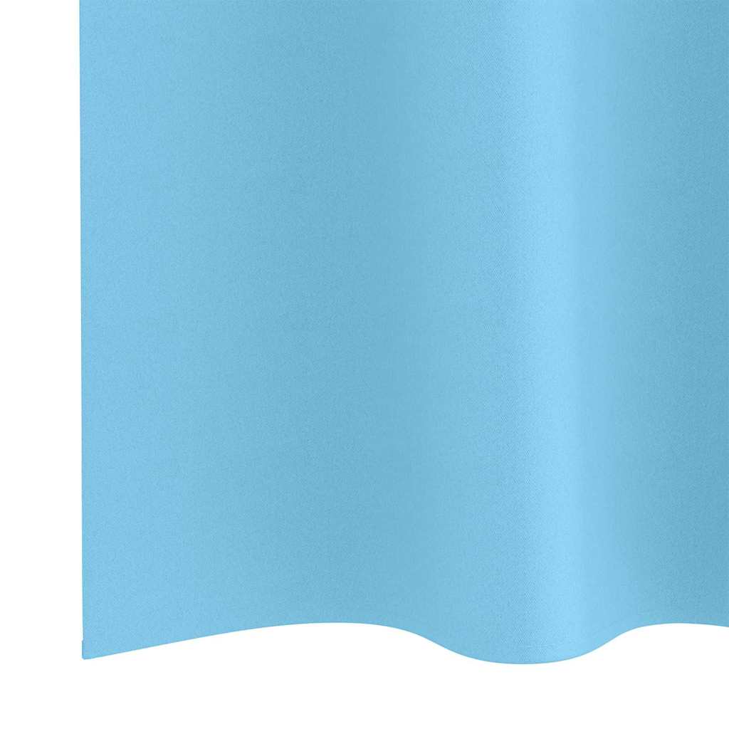 Rideaux occultants à anneaux 2 pièces bleu ciel 140 x 140 cm