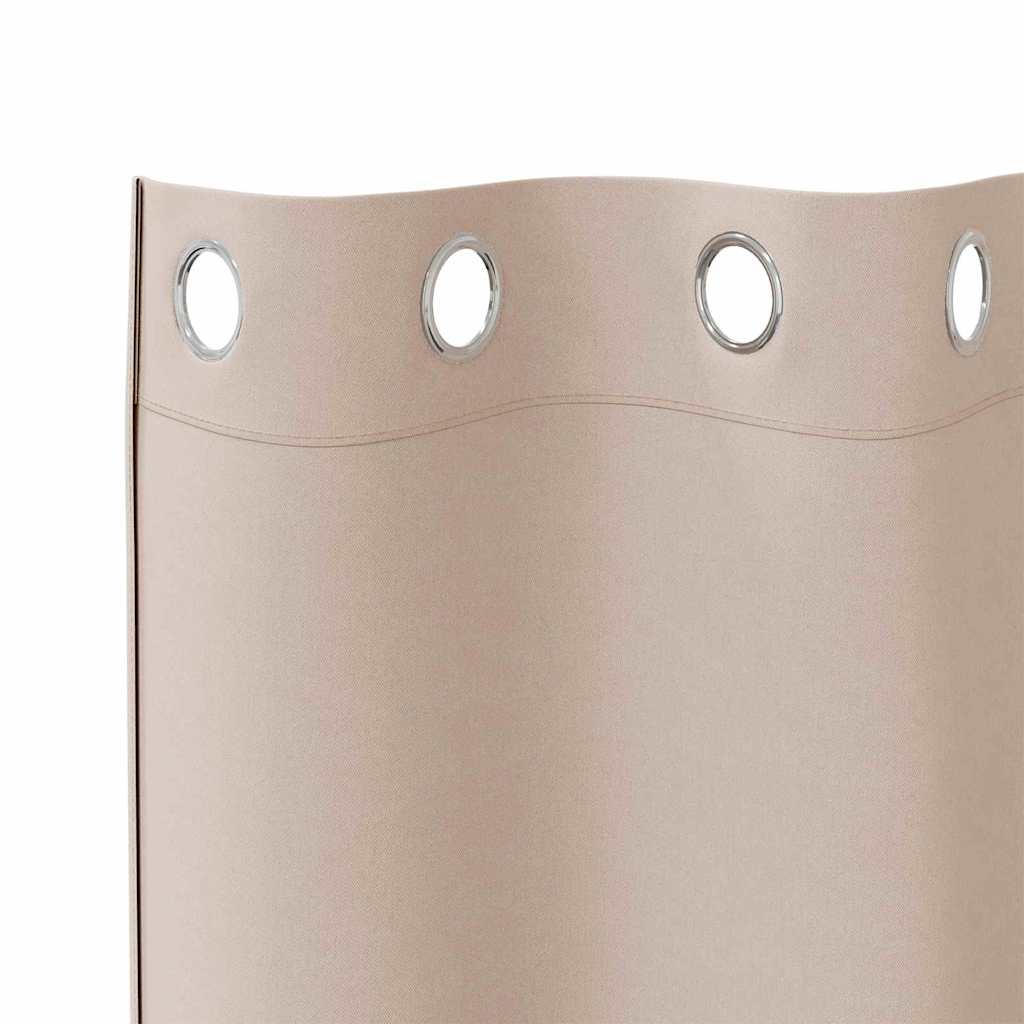 Verdunkelungs-Vorhänge mit Ringen 2 pcs Taupe 245 x 140 cm