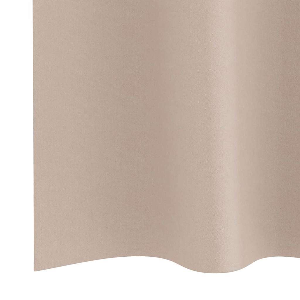 Verdunkelungs-Vorhänge mit Ringen 2 pcs Taupe 245 x 140 cm