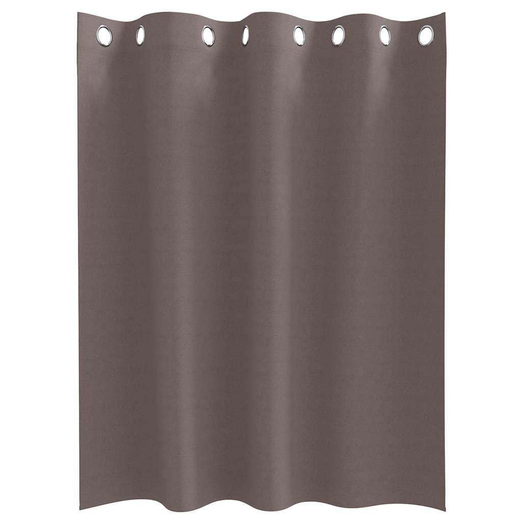 Verdunkelungs-Vorhänge mit Ringen 2 pcs Dunkelbraun