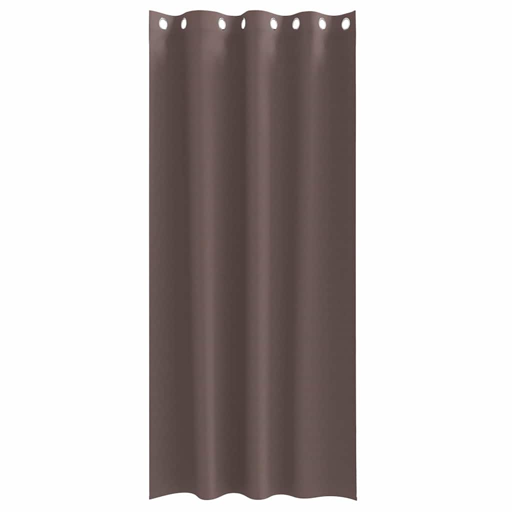 Rideaux occultants à œillets 2 pièces marron foncé
