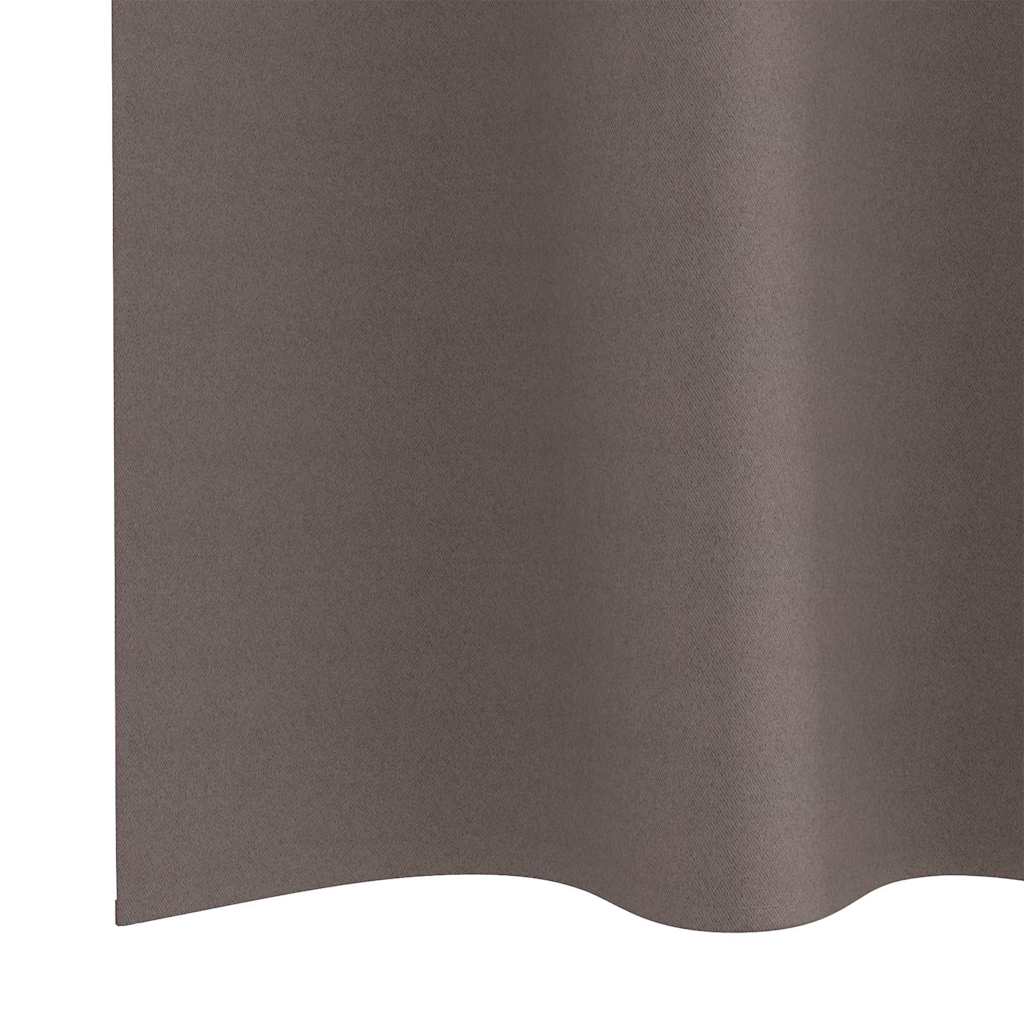 Rideaux occultants à œillets 2 pcs Marron foncé