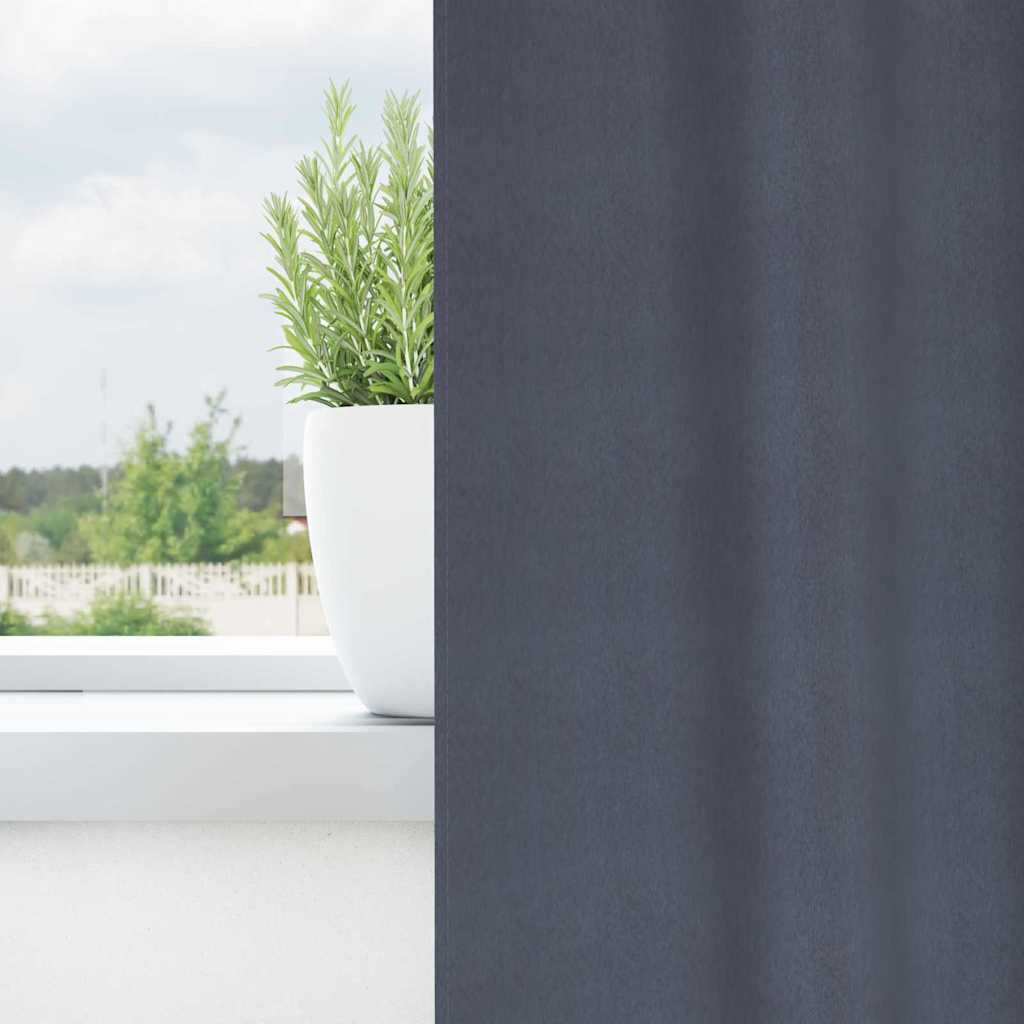 Verdunkelungs-Vorhänge mit Ringen 2 pcs Anthrazit 175 x 140 cm