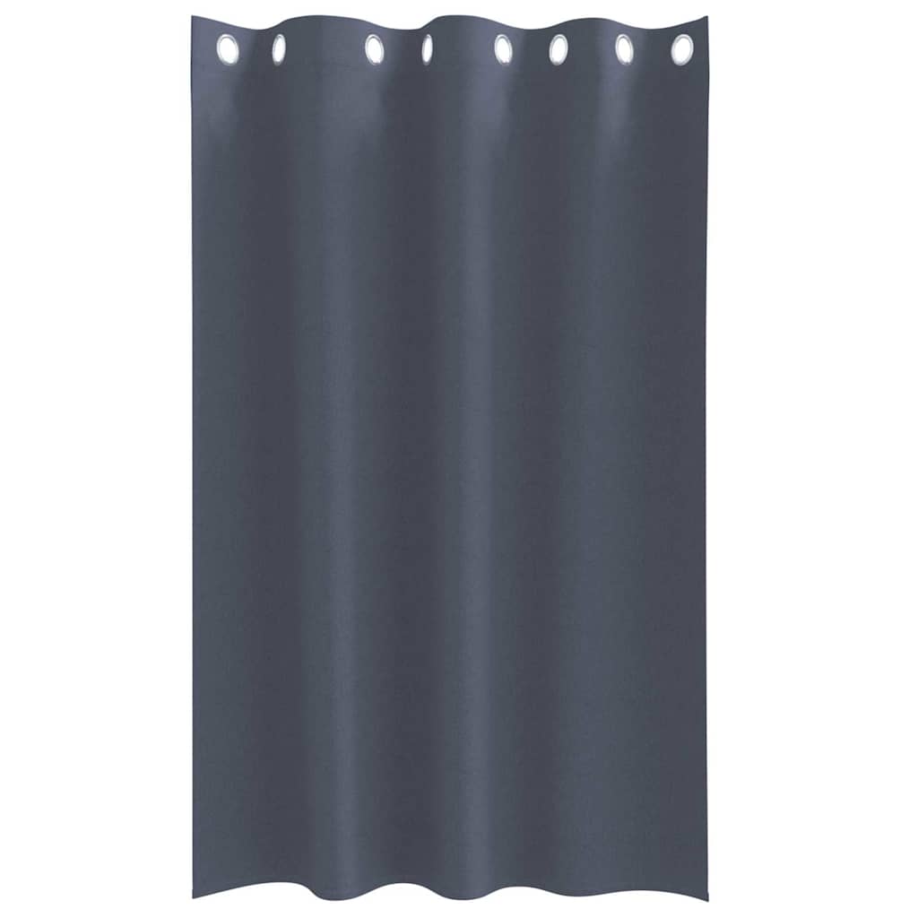 Verdunkelungs-Vorhänge mit Ringen 2 pcs Anthrazit 175 x 140 cm