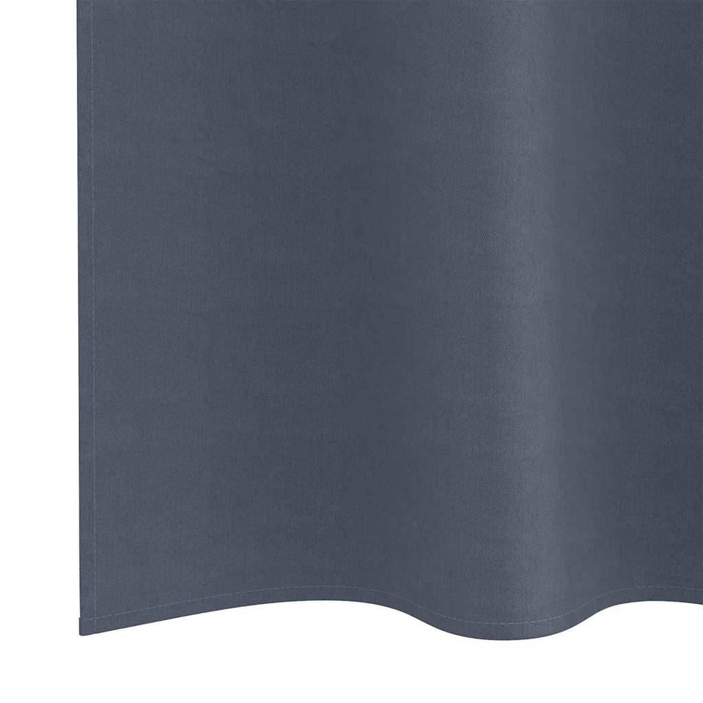 Rideaux occultants à œillets 2 pièces Anthracite 245 x 140 cm