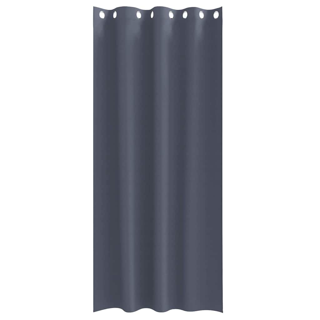 Verdunkelungs-Vorhänge mit Ringen 2 pcs Anthrazit 260 x 140 cm