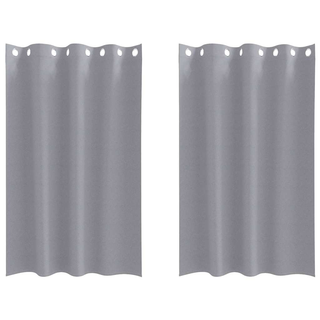 Paires de rideaux occultants à anneaux Gris clair 175 x 140 cm