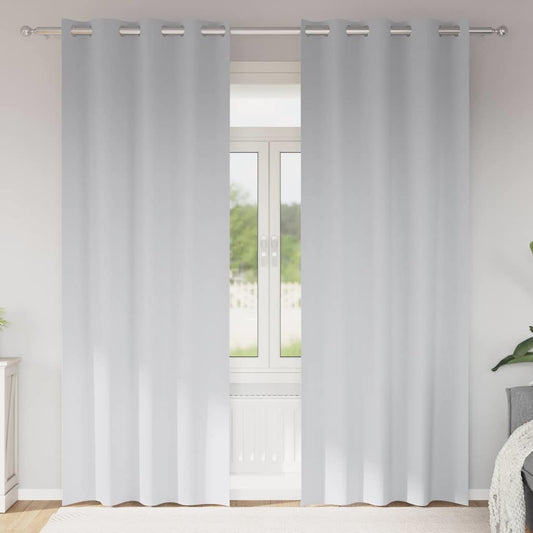 Verdunkelungs-Vorhänge mit Ringen 2 pcs Helles Grau