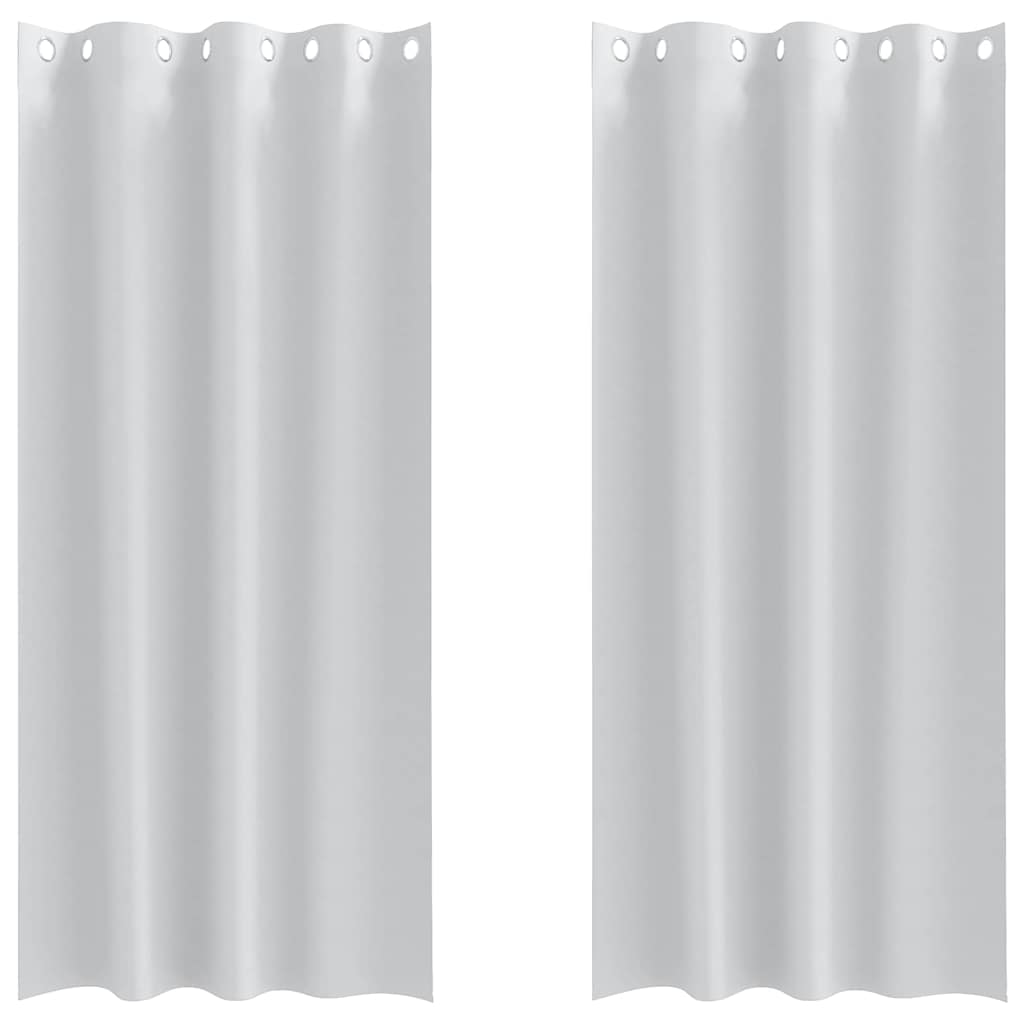 Rideaux occultants à œillets 2 pièces gris clair