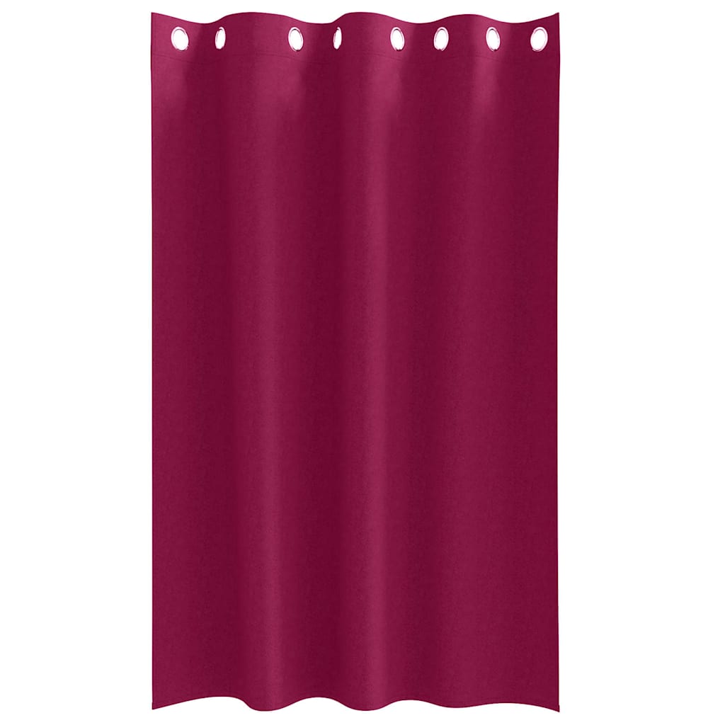 Verdunkelungs-Vorhänge mit Ringen 2 pcs Weinrot 175 x 140 cm
