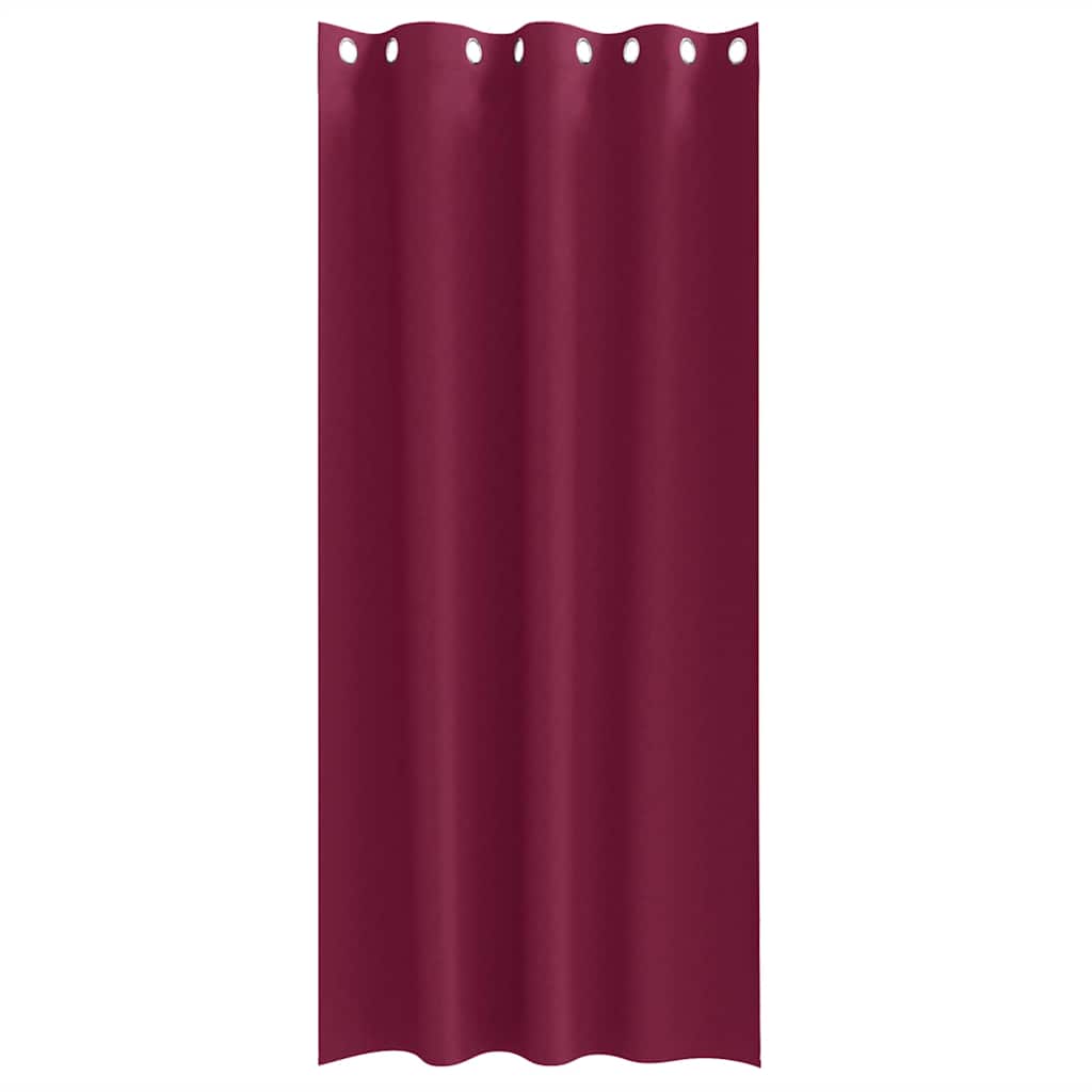 Verdunkelungs-Vorhänge mit Ringen 2 pcs Weinrot 245 x 140 cm