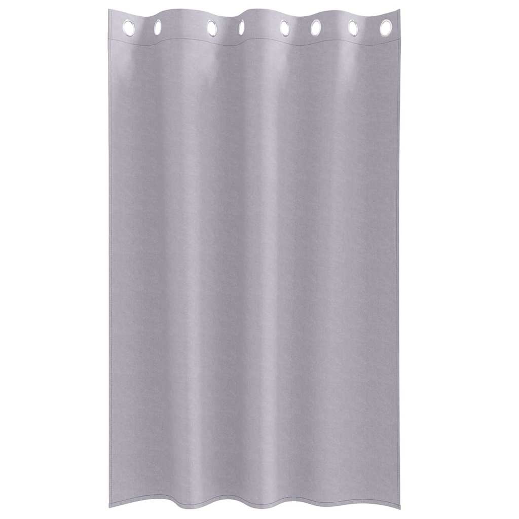 Rideaux occultants à anneaux 2 pcs Gris métallique