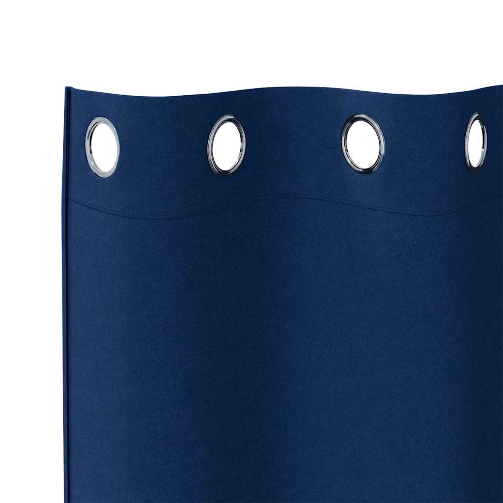 Rideaux occultants à œillets 2 pièces Bleu foncé 260 x 140 cm