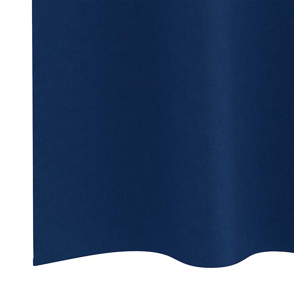 Rideaux occultants à œillets 2 pièces Bleu foncé 260 x 140 cm