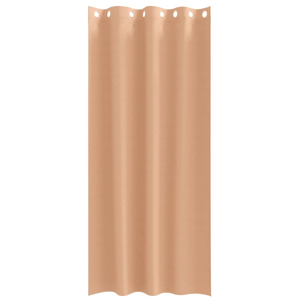 Rideaux occultants à œillets 2 pcs Marron clair 225 x 140 cm