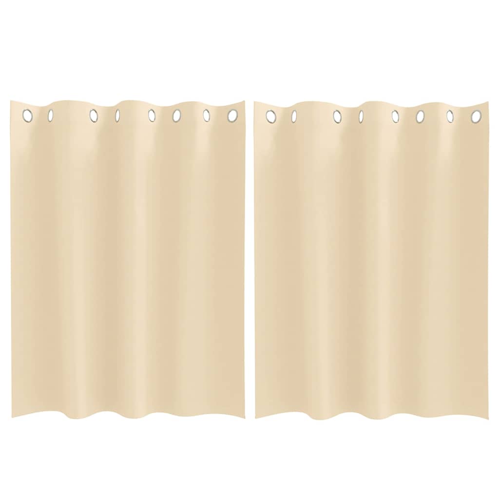 Verdunkelungs-Vorhänge mit Ringen 2 pcs Creme 140 x 140 cm