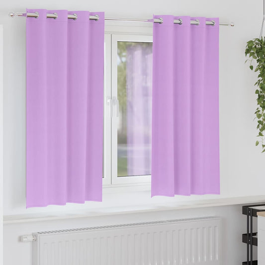 Verdunkelungs-Vorhänge mit Ringen 2 pcs Lila 175 x 140 cm