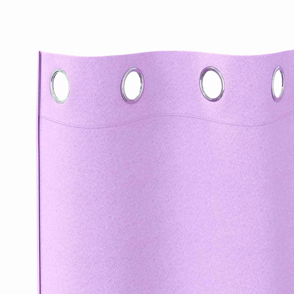 Verdunkelungs-Vorhänge mit Ringen 2 pcs Lila 245 x 140 cm