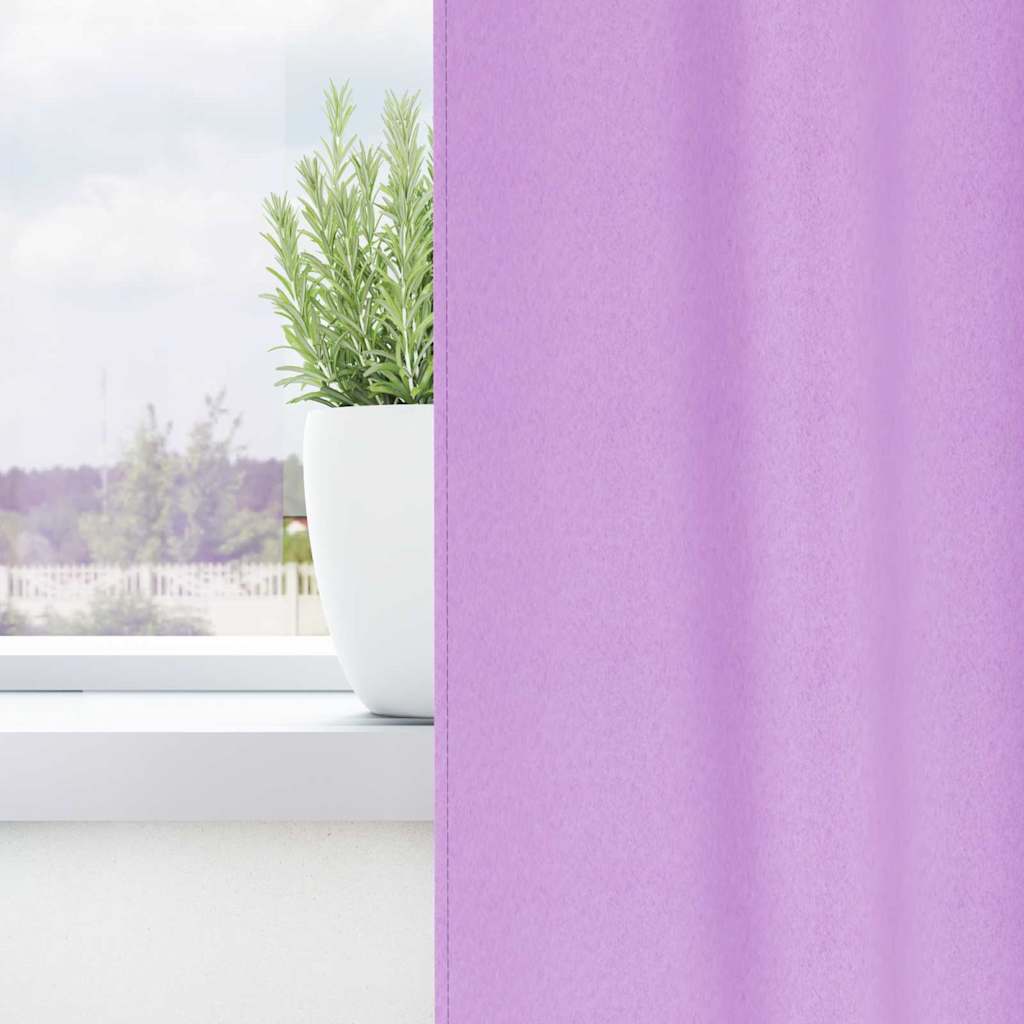 Verdunkelungs-Vorhänge mit Ringen 2 pcs Lila 245 x 140 cm