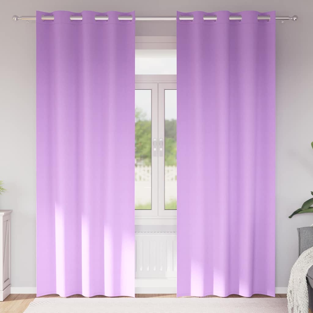 Verdunkelungs-Vorhänge mit Ringen 2 pcs Lila 245 x 140 cm