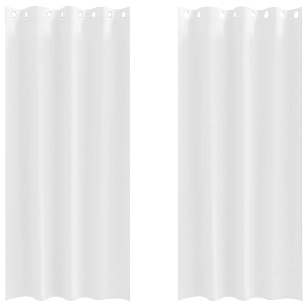 Blackout Curtains with Rings 2 pcs Off-white 225 x 140 cm
