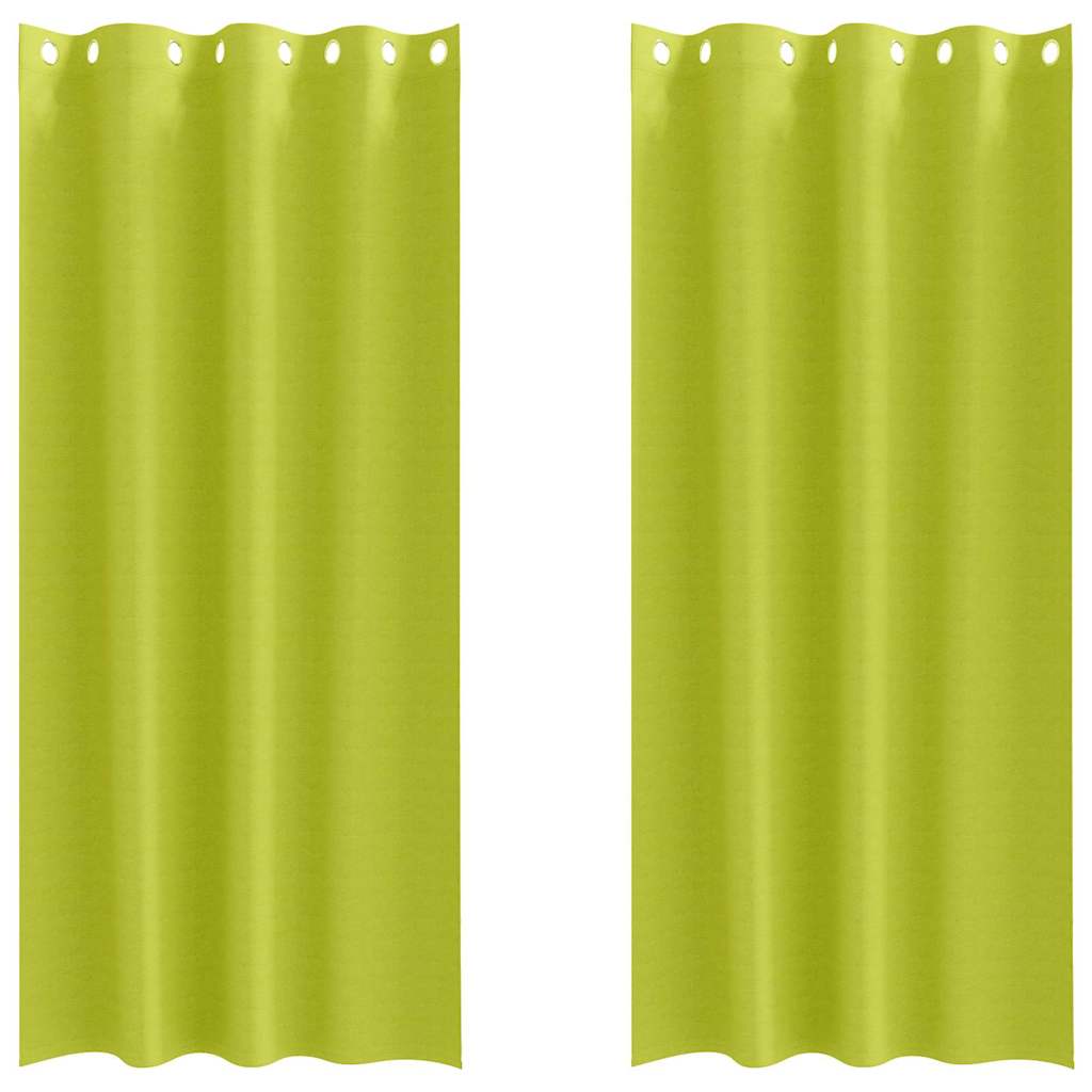 Rideaux occultants à œillets 2 pièces Vert 225 x 140 cm