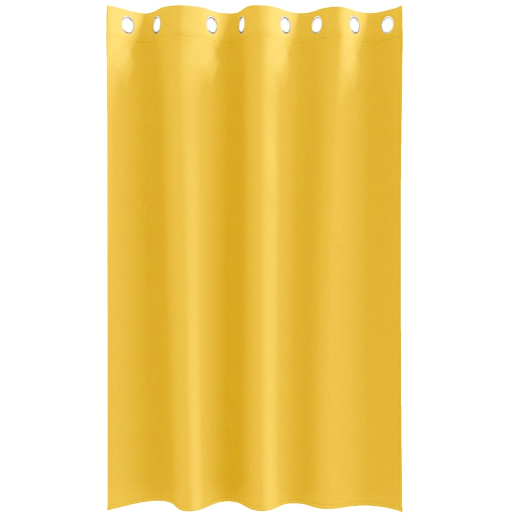 Verdunkelungs-Vorhänge mit Ringen 2 pcs Senfgelb 175 x 140 cm
