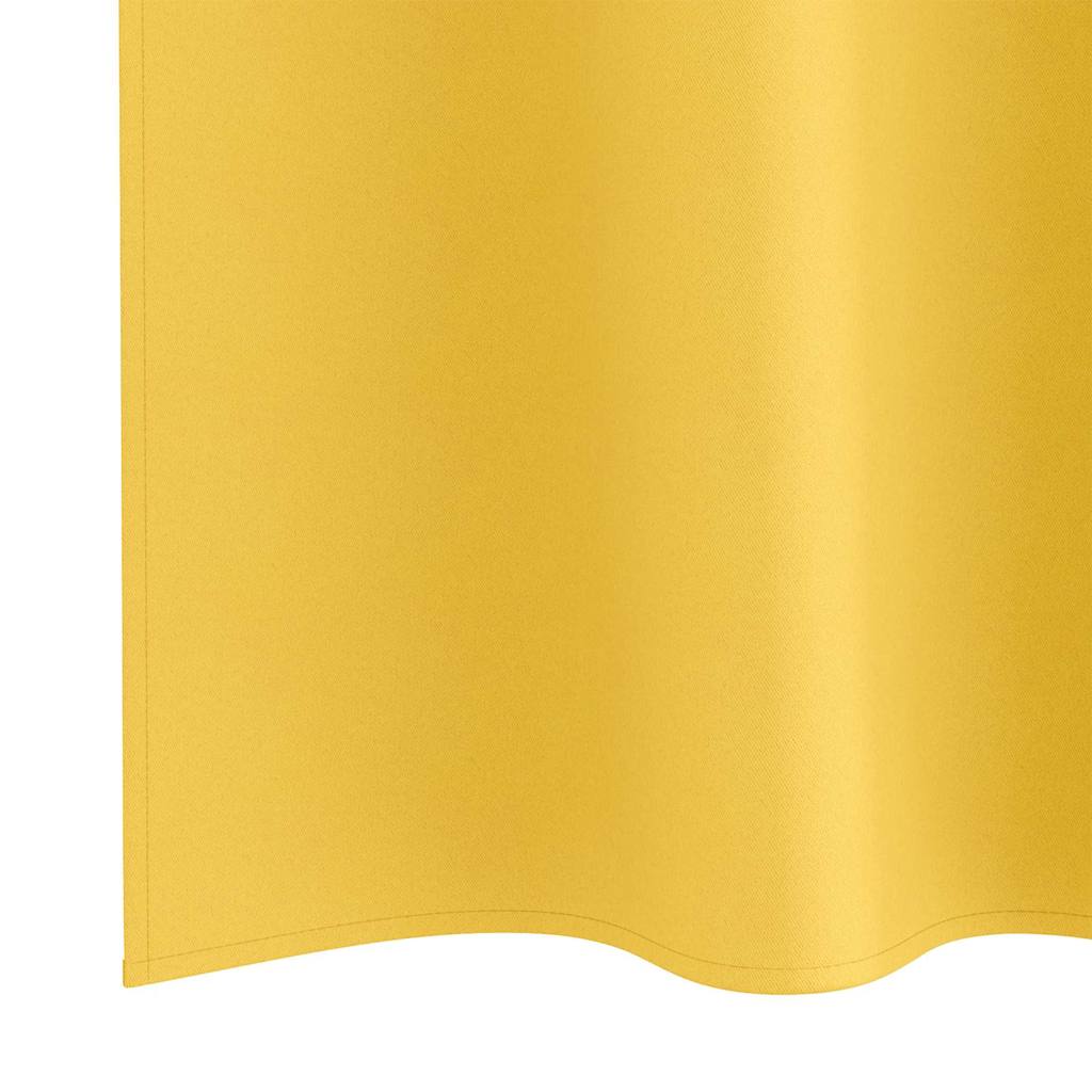 Verdunkelungs-Vorhänge mit Ringen 2 pcs Senfgelb 245 x 140 cm