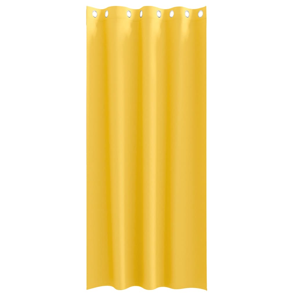 Verdunkelungs-Vorhänge mit Ringen 2 pcs Senfgelb 245 x 140 cm