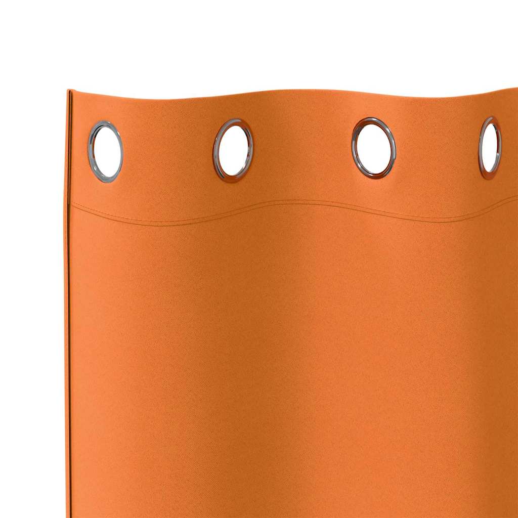Rideaux occultants à œillets 2 pièces Orange clair