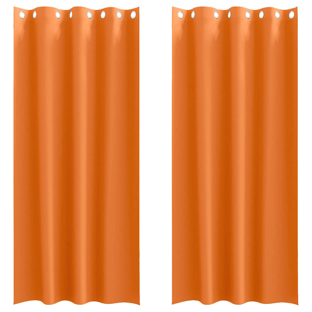 Rideaux occultants à œillets 2 pièces Orange clair