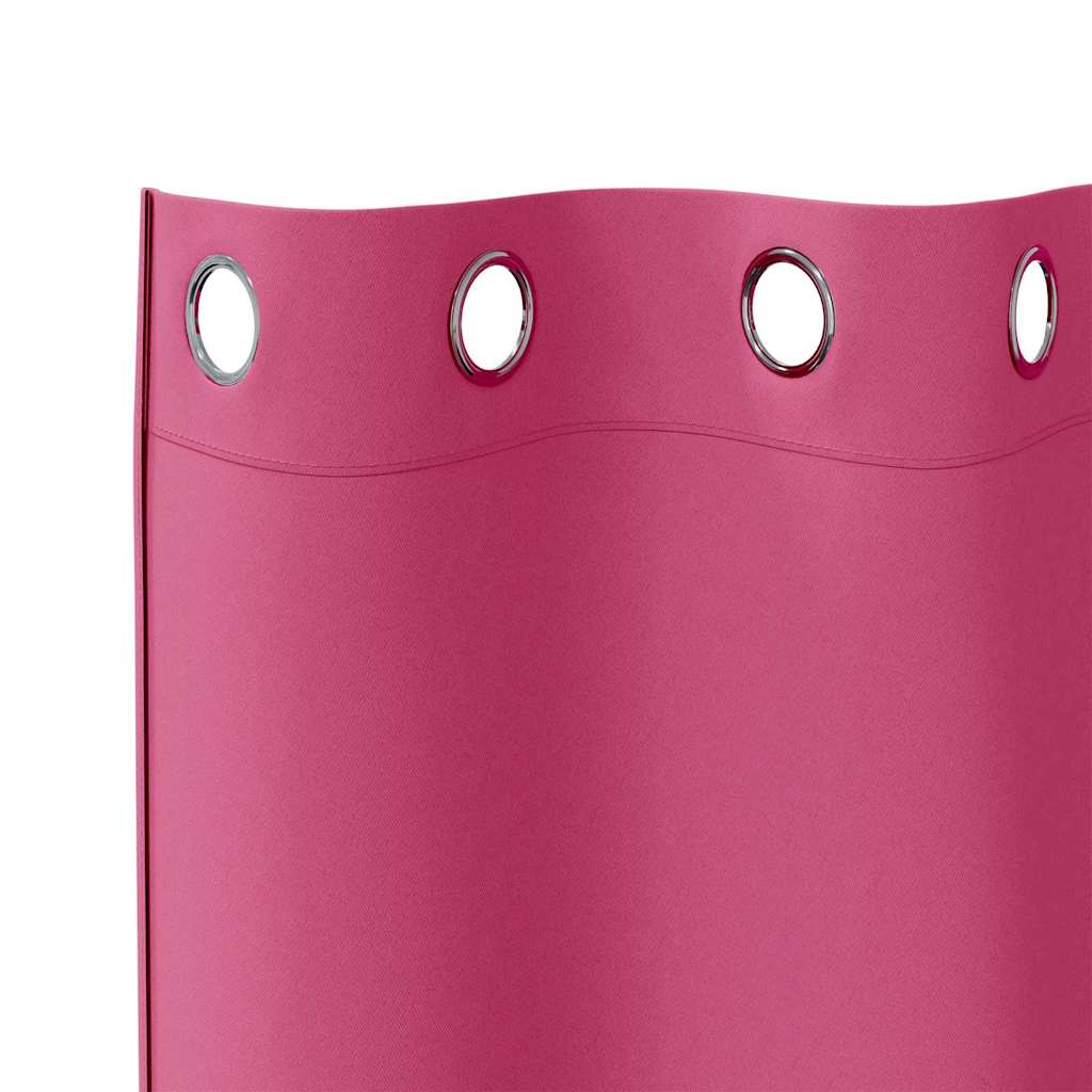 Rideaux occultants à œillets 2 pcs Rose clair