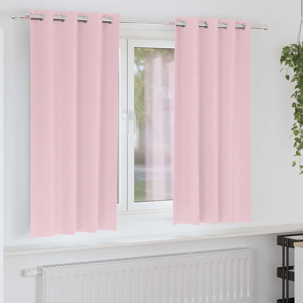 Rideaux occultants à œillets 2 pcs Rose Bébé 175 x 140 cm