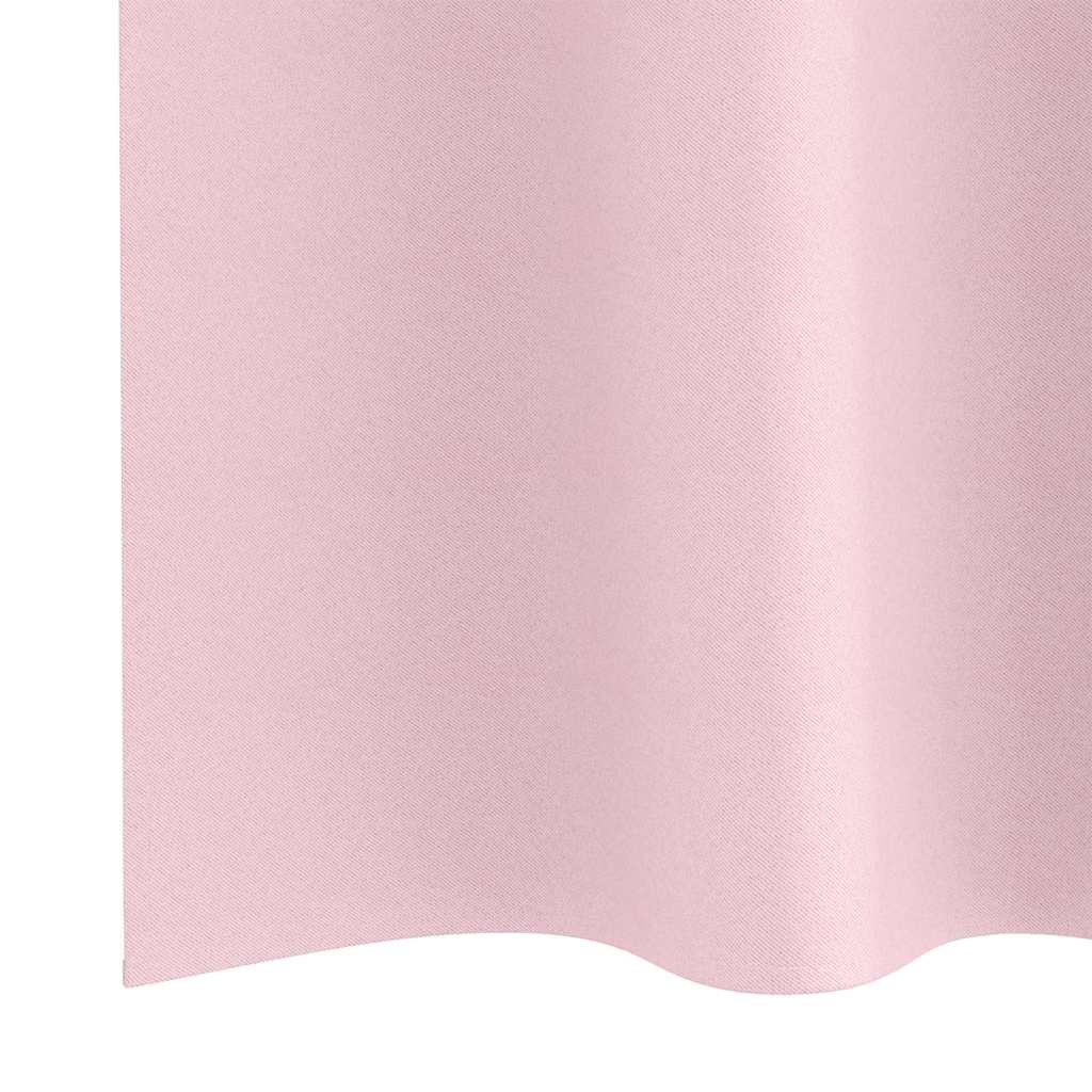 Verdunkelungs-Vorhänge mit Ringen 2 pcs Babyrosa 225 x 140 cm