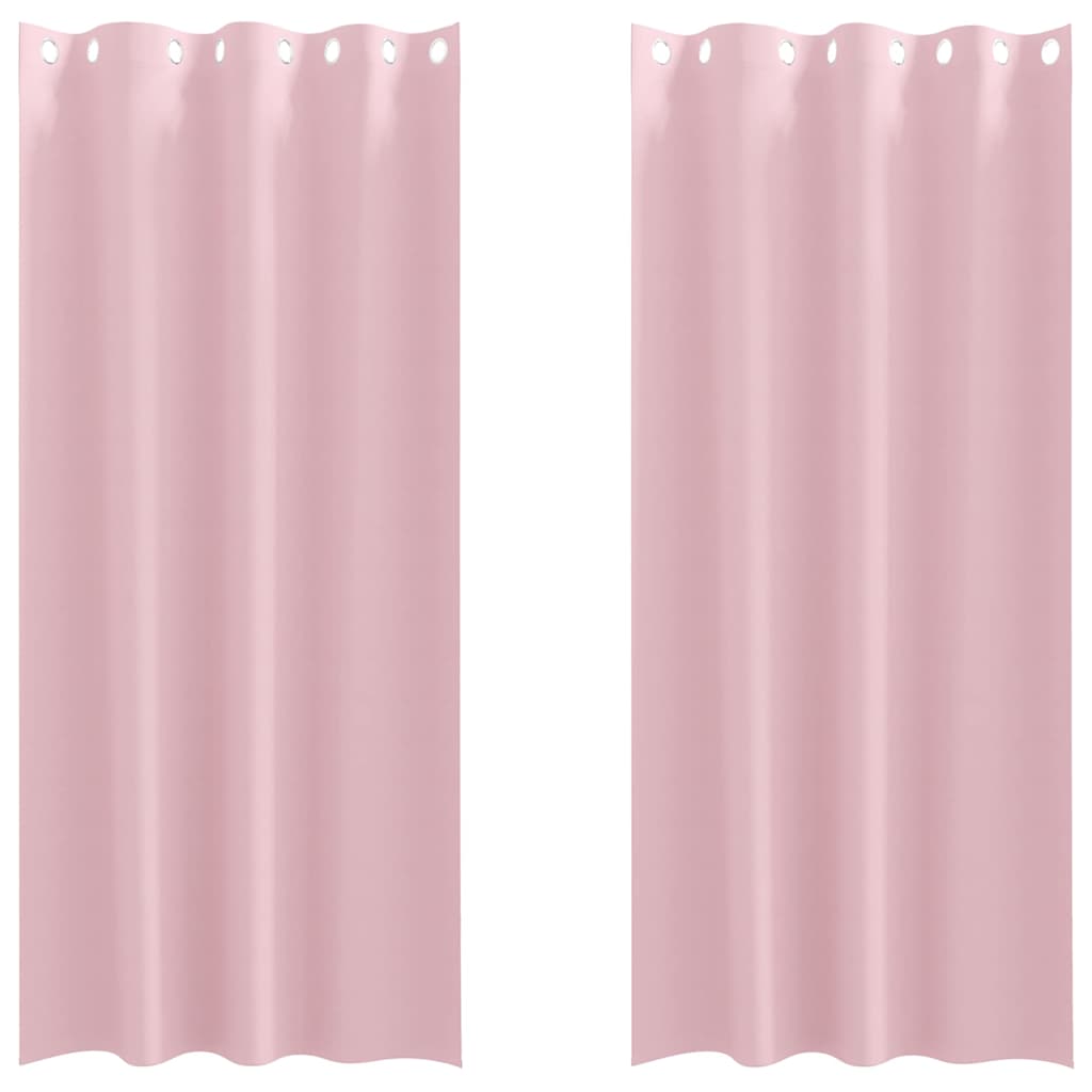 Verdunkelungs-Vorhänge mit Ringen 2 pcs Babyrosa 225 x 140 cm