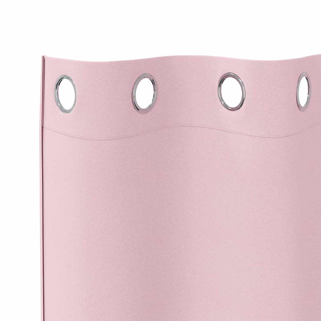 Verdunkelungs-Vorhänge mit Ringen 2 pcs Babyrosa 260 x 140 cm