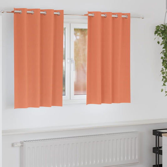 Verdunkelungs-Vorhänge mit Ringen 2 pcs Terrakotta 140 x 140 cm