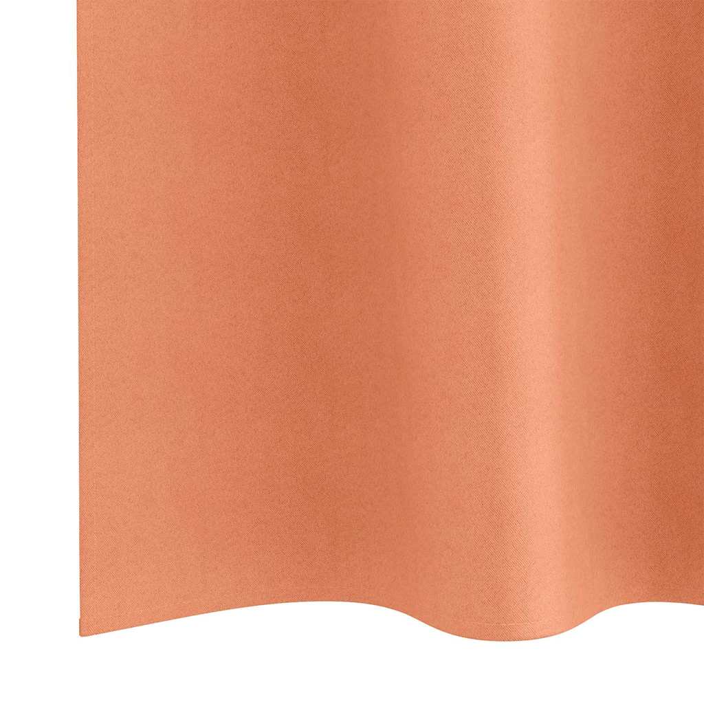 Blackout Curtains with Rings 2 pcs Terracotta 225 x 140 cm