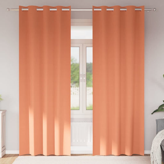 Verdunkelungs-Vorhänge mit Ringen 2 pcs Terrakotta 260 x 140 cm