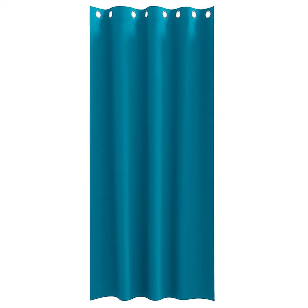 Verdunkelungs-Vorhänge mit Ringen 2 pcs Türkis 245 x 140 cm
