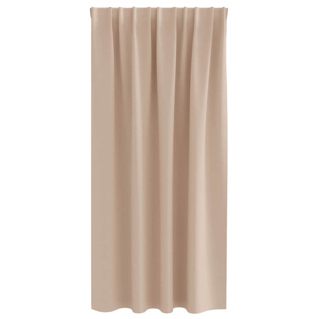 Blackout Curtains with Rings 2 pcs Taupe 175 x 140 cm