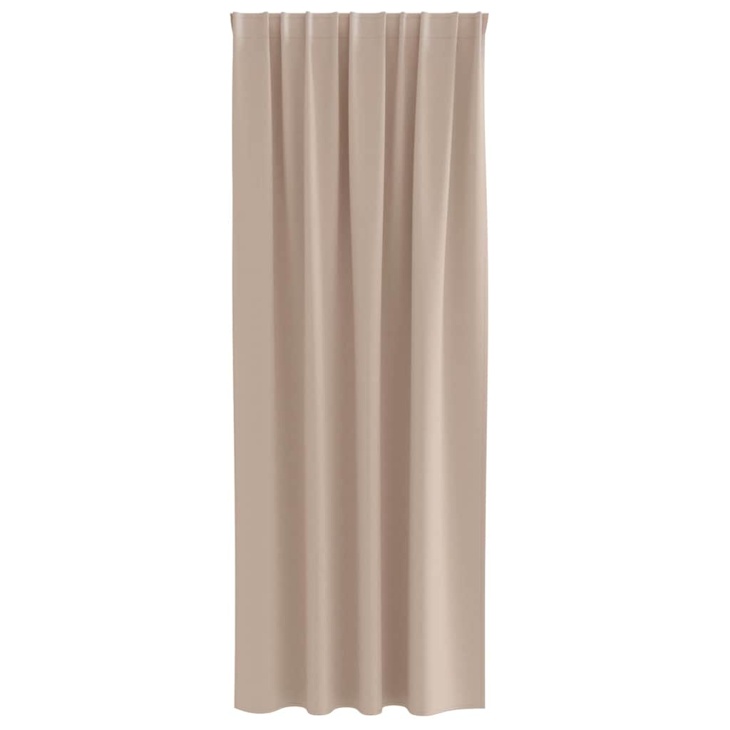Verdunkelungs-Vorhänge mit Ringen 2 pcs Taupe 225 x 140 cm