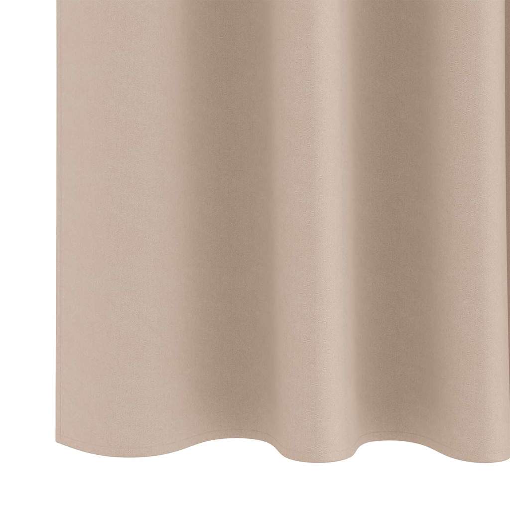 Blackout Curtains with Rings 2 pcs Taupe 245 x 140 cm
