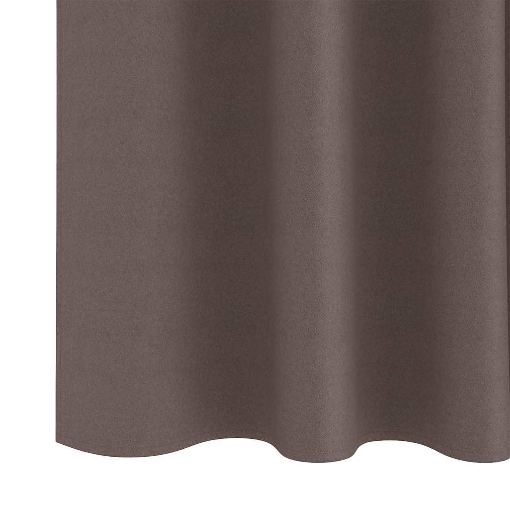Rideaux occultants à œillets 2 pièces marron foncé