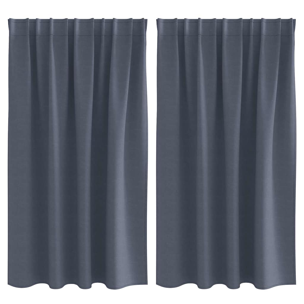 Verdunkelungsvorhänge mit Vorhängen Anthrazit Polyester
